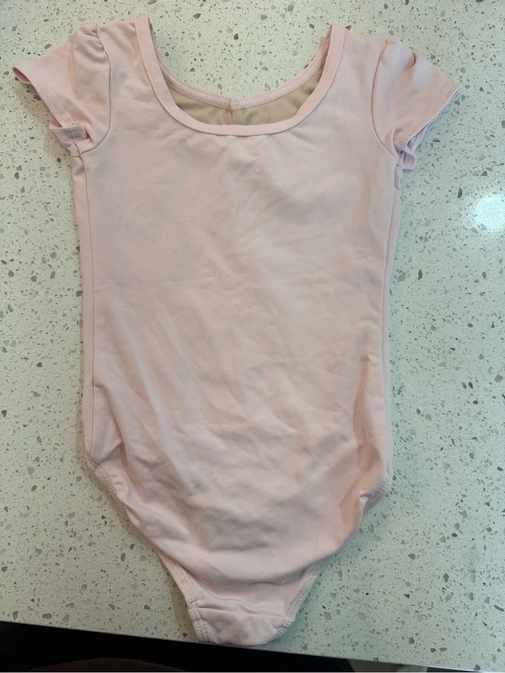 Danskin Light Pink Short-Sleeve Dance Leotard